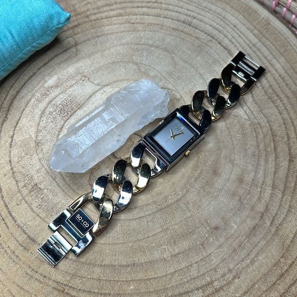 So & Co Gold Chain Band Watch unique 2 toned - Picture 7 of 9